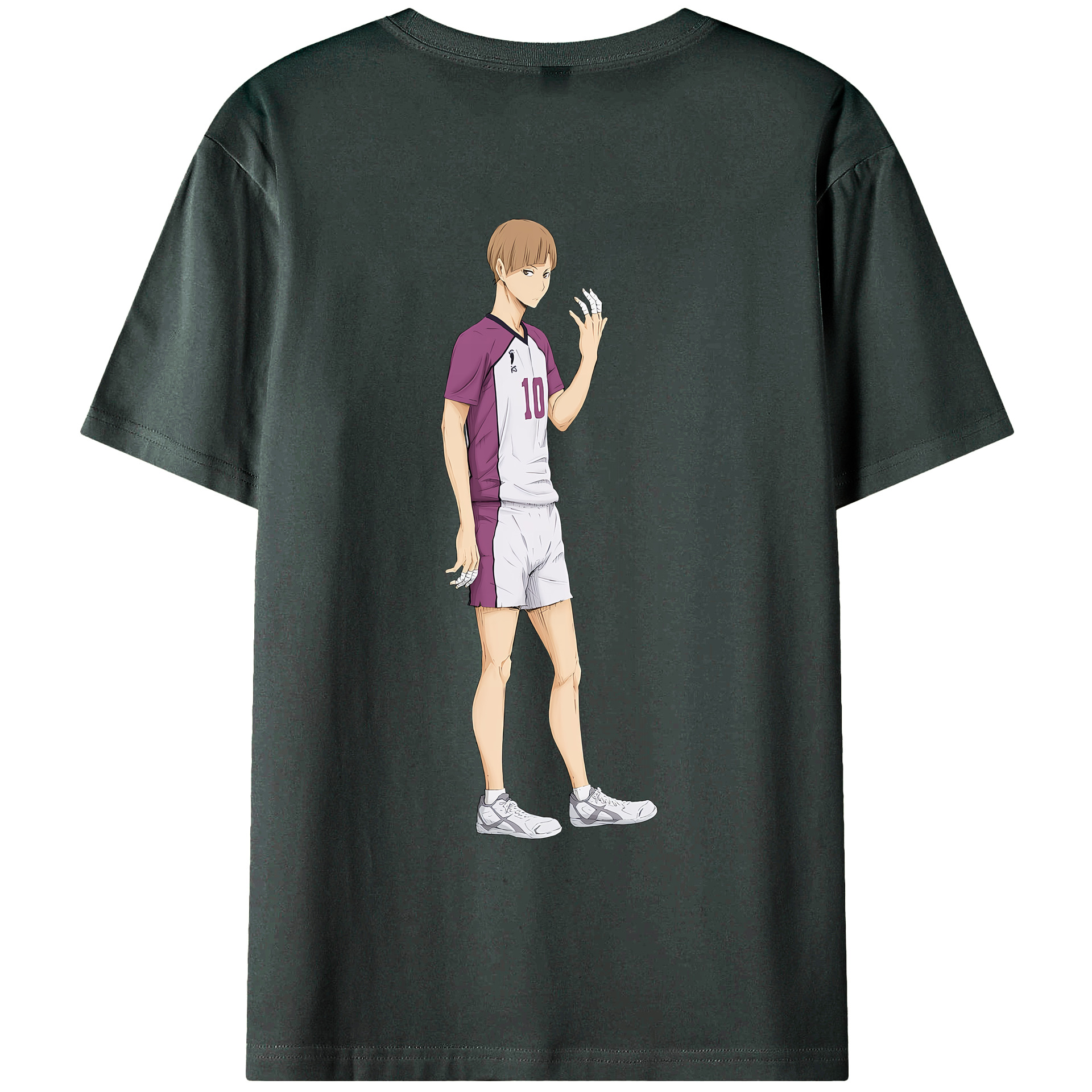 （画像用） ハイキュー!! Haikyu!! 綿100％ メンズ半袖Tシャツ（バックプリント） 通気性